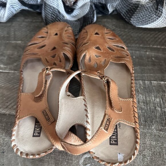 Pikolinos Puerto Vallarta Calfskin Leather Women's Ankle Strap Sandals Size 41 - Picture 4 of 5